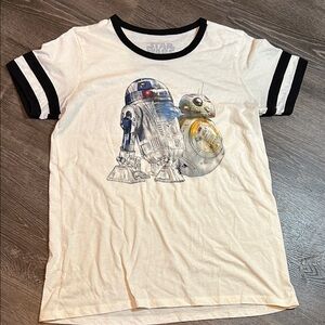 Star Wars ladies White and Black Droid T-Shirt